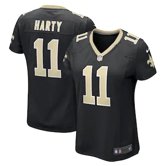 womens nike deonte harty black new orleans saints game play